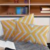 Aitliving Bolster Accent Pillowcase Coko Geometric Throw Pillow Cover Lumbar Embroidered Arrow Cotton Canvas 12x20 1pc Pink and Mango Yellow/Orange 2 Tones, Chevron 30x50cm view 4