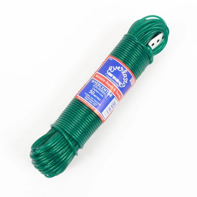 20M - Quality Everlasto 'Wyercentor' Steel Core Coloured Clothes/Washing Line 3.5mm Thick (Green)