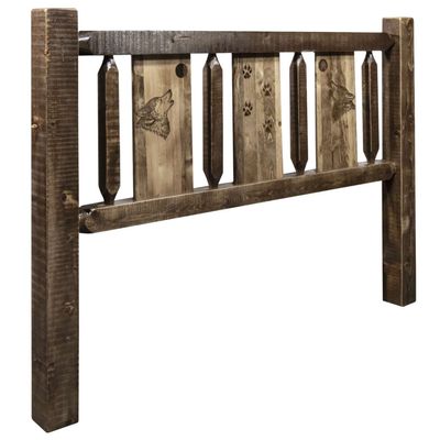 Montana Woodworks Homestead 76" Wood California King Headboard in Brown