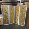 4 Panel Wood Heart Gold Design (White) view 1
