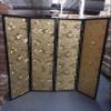 4 Panel Wood Heart Gold Design (Black) view 1