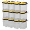 Buddeez Bits and Bolts Storage Containers - Storage Bins with Lids - Bulk Organizer for Workshop, Pantry, or Garage Supplies - 1 Quart 12 Pack view 1