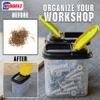 Buddeez Bits and Bolts Storage Containers - Storage Bins with Lids - Bulk Organizer for Workshop, Pantry, or Garage Supplies - 1 Quart 12 Pack view 3