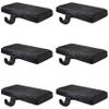 Lulu Decor Black Christmas Stocking Holders for Mantle Set of 6 - Heavy Cast Iron Weighted Strong & Sturdy Low Profile Flat Base Stocking Hooks, Simple Design for Mantle Decor Weighs 2 lbs 10 oz Each view 1