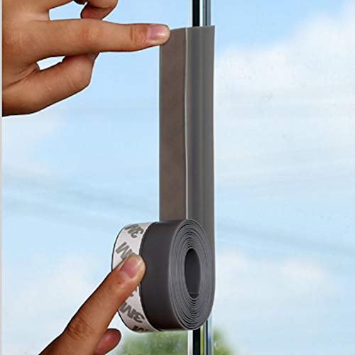 OPL Mart Door Draft Stopper Weatherstrip Draft Stopper Frameless Window Sliding Door Seals Silicon Color2