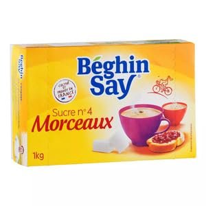 Beghin Say Sucre Blanc Morceaux No. 4 1Kg (Beghin Say Sugar Lumps No. 4 1Kg)