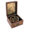 Top Grade 5-Inch Sundial Vintage Nautical Marine Compass with Wooden Box Antique Brass Sun Clock for Decoration, Navigation, Gifts Ship Replica Maritime Compass view 1
