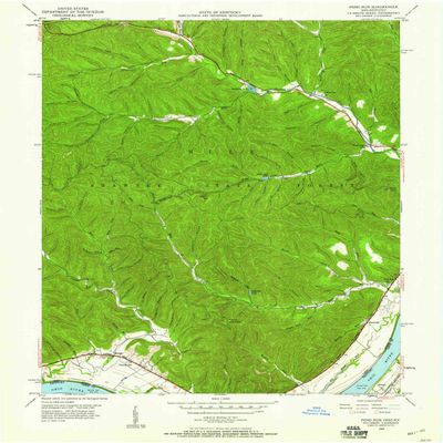 YellowMaps Pond Run OH topo map, 1:24000 Scale, 7.5 X 7.5 Minute, Historical, 1949, Updated 1960, 27 x 22.1 in - Polypropylene