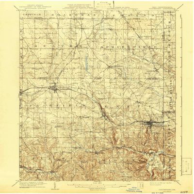 YellowMaps Columbiana OH topo map, 1:62500 Scale, 15 X 15 Minute, Historical, 1909, Updated 1943, 19.9 x 16.5 in - Polypropylene