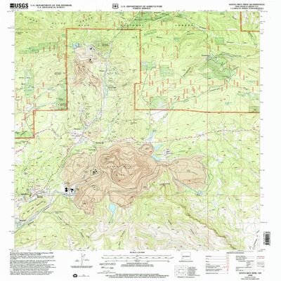 YellowMaps Santa Rita Mine NM topo map, 1:24000 Scale, 7.5 X 7.5 Minute, Historical, 1999, Updated 2002, 26.9 x 22 in - Polypropylene
