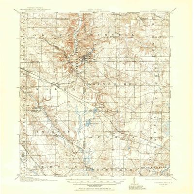 YellowMaps Chagrin Falls OH topo map, 1:62500 Scale, 15 X 15 Minute, Historical, 1906, Updated 1955, 20.8 x 17 in - Polypropylene
