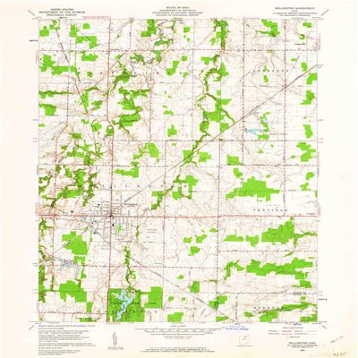 Wellington OH topo map, 1:24000 Scale, 7.5 X 7.5 Minute, Historical, 1960, Updated 1961, 26.9 x 22.1 in - Polypropylene