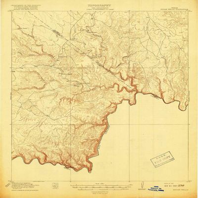 Indian Wells TX topo map, 1:62500 Scale, 15 X 15 Minute, Historical, 1918, 20.3 x 17.1 in - Polypropylene