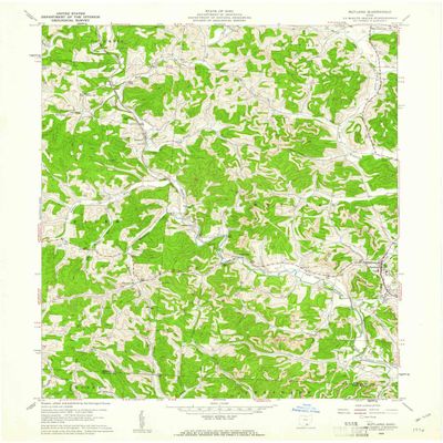 YellowMaps Rutland OH topo map, 1:24000 Scale, 7.5 X 7.5 Minute, Historical, 1960, Updated 1961, 27 x 22 in - Polypropylene