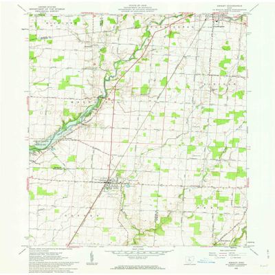YellowMaps Ashley OH topo map, 1:24000 Scale, 7.5 X 7.5 Minute, Historical, 1961, Updated 1963, 27 x 22 in - Polypropylene