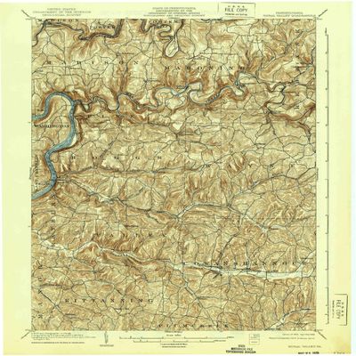 YellowMaps Rural Valley PA topo map, 1:62500 Scale, 15 X 15 Minute, Historical, 1903, Updated 1939, 19.9 x 16.5 in - Polypropylene