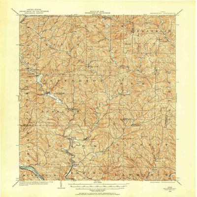 YellowMaps Macksburg OH topo map, 1:62500 Scale, 15 X 15 Minute, Historical, 1903, Updated 1958, 20.8 x 17 in - Polypropylene