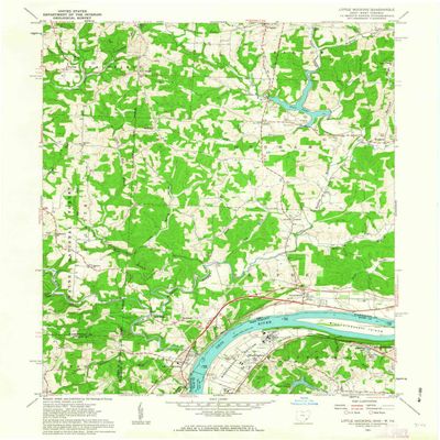 YellowMaps Little Hocking OH topo map, 1:24000 Scale, 7.5 X 7.5 Minute, Historical, 1961, Updated 1963, 26.8 x 22.1 in - Polypropylene