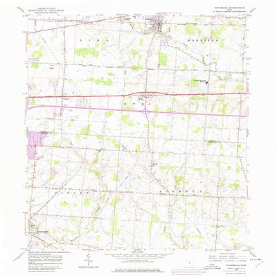 YellowMaps Pataskala OH topo map, 1:24000 Scale, 7.5 X 7.5 Minute, Historical, 1958, Updated 1975, 26.9 x 22.1 in - Polypropylene