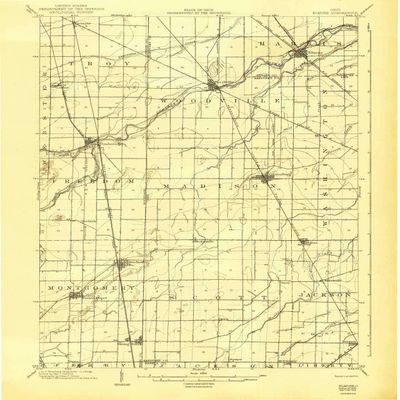YellowMaps Elmore OH topo map, 1:62500 Scale, 15 X 15 Minute, Historical, 1903, Updated 1943, 19.9 x 16.5 in - Polypropylene