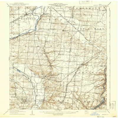 YellowMaps Mason OH topo map, 1:62500 Scale, 15 X 15 Minute, Historical, 1906, Updated 1939, 20 x 16.5 in - Polypropylene