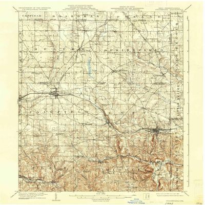 YellowMaps Columbiana OH topo map, 1:62500 Scale, 15 X 15 Minute, Historical, 1909, Updated 1937, 19.9 x 16.5 in - Polypropylene