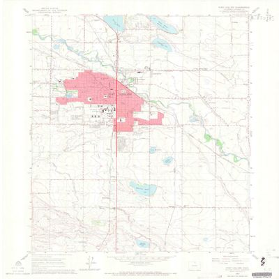 YellowMaps Fort Collins CO topo map, 1:24000 Scale, 7.5 X 7.5 Minute, Historical, 1960, Updated 1966, 27 x 22.3 in - Polypropylene