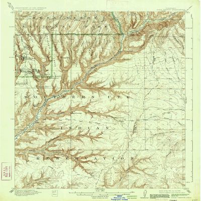 YellowMaps Soda Canyon CO topo map, 1:62500 Scale, 15 X 15 Minute, Historical, 1915, Updated 1934, 19.9 x 16.5 in - Polypropylene