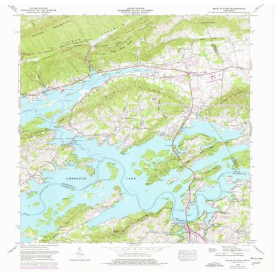 YellowMaps Bean Station TN topo map, 1:24000 Scale, 7.5 X 7.5 Minute, Historical, 1960, Updated 1977, 27.5 x 22 in - Polypropylene