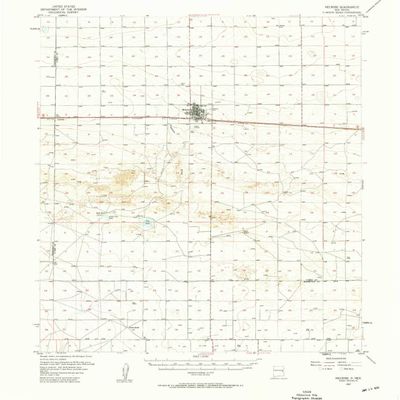 Melrose NM topo map, 1:62500 Scale, 15 X 15 Minute, Historical, 1957, Updated 1958, 20.9 x 18.1 in - Polypropylene