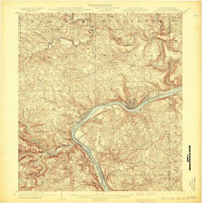 Wellsville OH topo map, 1:62500 Scale, 15 X 15 Minute, Historical, 1904, 20 x 16.5 in - Polypropylene