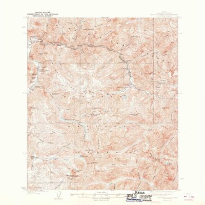 Yellow Pine ID topo map, 1:62500 Scale, 15 X 15 Minute, Historical, 1943, 20.9 x 16.9 in - Polypropylene