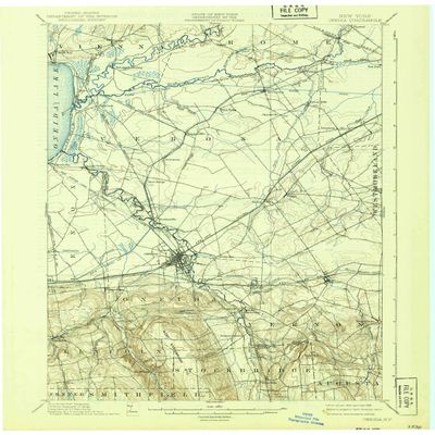 YellowMaps Oneida NY topo map, 1:62500 Scale, 15 X 15 Minute, Historical, 1939, 20.2 x 16.6 in - Polypropylene