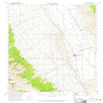YellowMaps Lone Pine CA topo map, 1:62500 Scale, 15 X 15 Minute, Historical, 1958, Updated 1966, 20.8 x 16.6 in - Polypropylene