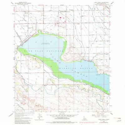 Lake Lowell ID topo map, 1:24000 Scale, 7.5 X 7.5 Minute, Historical, 1958, Updated 1982, 26.9 x 22 in - Polypropylene