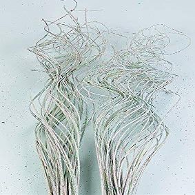 Ting Ting Multicolored or Single-Colored Sparkle Glitter Branches Vase Filler Table Centerpiece Wedding Christmas Holiday & Home Decoration 26" Long (White, 2BU)