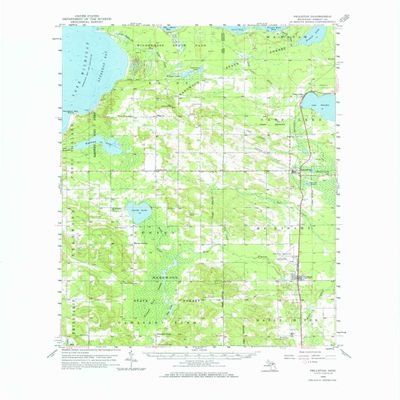 Pellston MI topo map, 1:62500 Scale, 15 X 15 Minute, Historical, 1958, Updated 1969, 21.9 x 18 in - Polypropylene