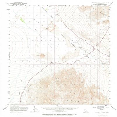 Stovepipe Wells CA topo map, 1:62500 Scale, 15 X 15 Minute, Historical, 1952, Updated 1969, 20.7 x 16.7 in - Polypropylene