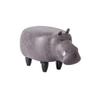 Solid Wood Animal Leather Stool Ottoman Creative & Cute Stool for Kids Toy Chest Chair for Children Footstool 4 Legs (Hippo) view 1