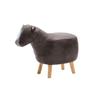 Solid Wood Animal Leather Stool Ottoman Creative & Cute Stool for Kids Toy Chest Chair for Children Footstool 4 Legs (Pony) view 1