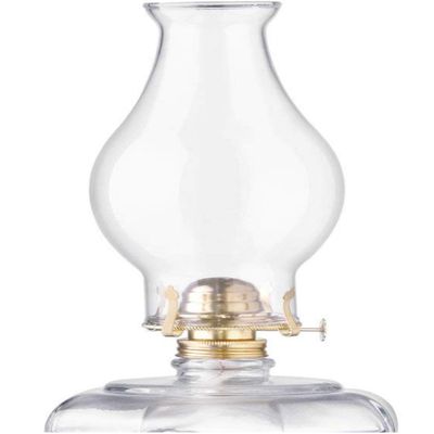 Crisa 3 X 4 3/4 X 8 1/2 Replacement Clear Glass Chimney Globe Large Bulge Smooth Top Glass Oil Lamp Hurricane Lamp