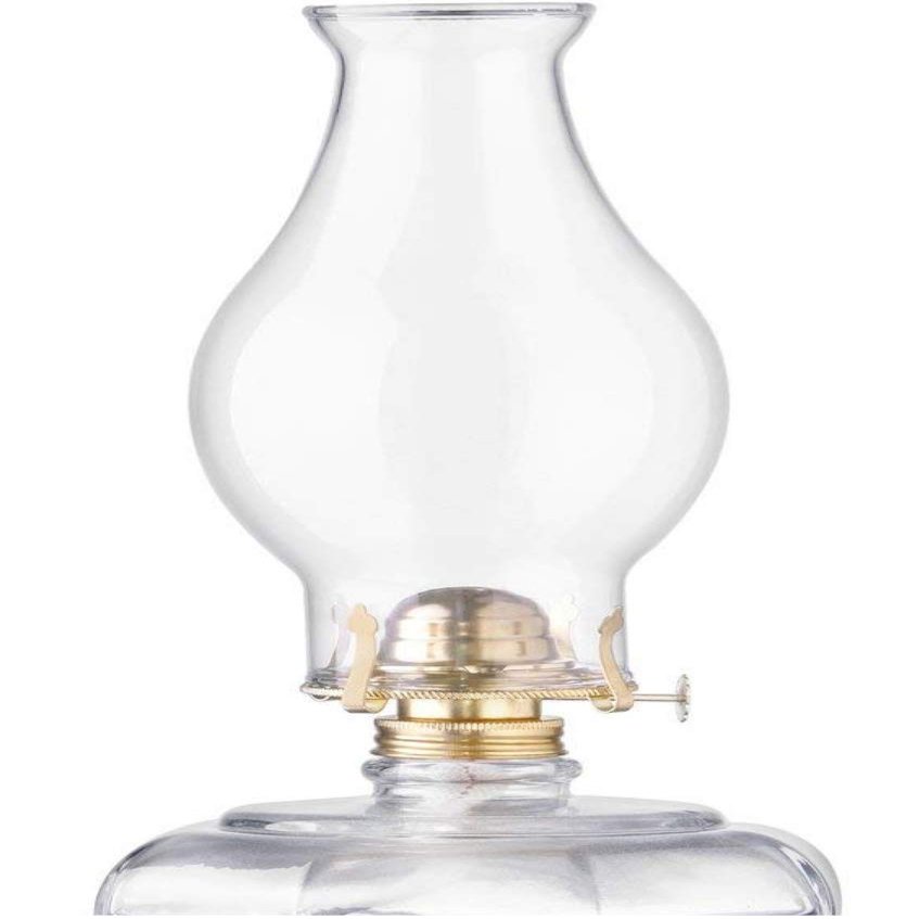 Crisa 3 X 4 3/4 X 8 1/2 Replacement Clear Glass Chimney Globe Large Bulge Smooth Top Glass Oil Lamp Hurricane Lamp