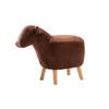 Solid Wood Animal Oxford Cloth Stool Ottoman Creative & Cute Stool for Kids Toy Chest Chair for Children Footstool 4 Legs (Pony) view 1