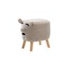 Solid Wood Animal Linen Stool Ottoman Creative & Cute Stool for Kids Toy Chest Chair for Children Footstool 4 Legs (Piggy) view 1
