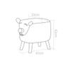 Solid Wood Animal Linen Stool Ottoman Creative & Cute Stool for Kids Toy Chest Chair for Children Footstool 4 Legs (Piggy) view 2