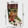 ETERAMUS 21 inch Plaid Christmas Stockings Deer, Bear, Animal One Piece, Felt Large Plush 3D Reindeer Snowman Design Hanging Stocking for Girls Boys Xmas Tree Mantel Party Decor (Green) view 2