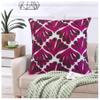 Decorative Floral Leaf Couch Bed Sofa Pillow Cover 1PC Tropical Plant Leaves Embroidered Throw Pillow Cover 17x17" Purple Brown and White Cotton Canvas Base Accent Pillow Cushion Shell 43x43cm view 1