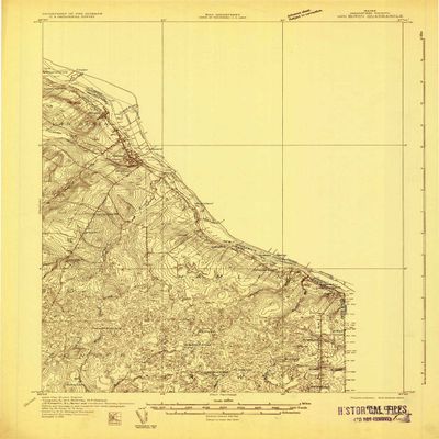 YellowMaps Van Buren ME topo map, 1:48000 Scale, 15 X 15 Minute, Historical, 1931, 27 x 18.9 in - Polypropylene