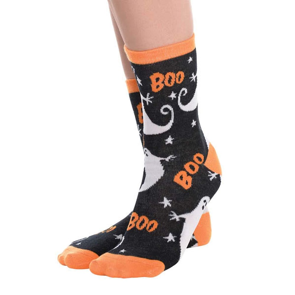 Cute Ghost Crew Socks - Adult Size, 1 Pair