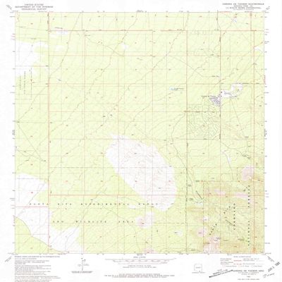 YellowMaps Corona De Tucson AZ topo map, 1:24000 Scale, 7.5 X 7.5 Minute, Historical, 1981, Updated 1981, 26.6 x 22 in - Polypropylene